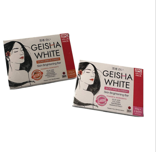 Geisha White Scar and Blemish Skin Brightening Bar 65gx2-Debsline.co