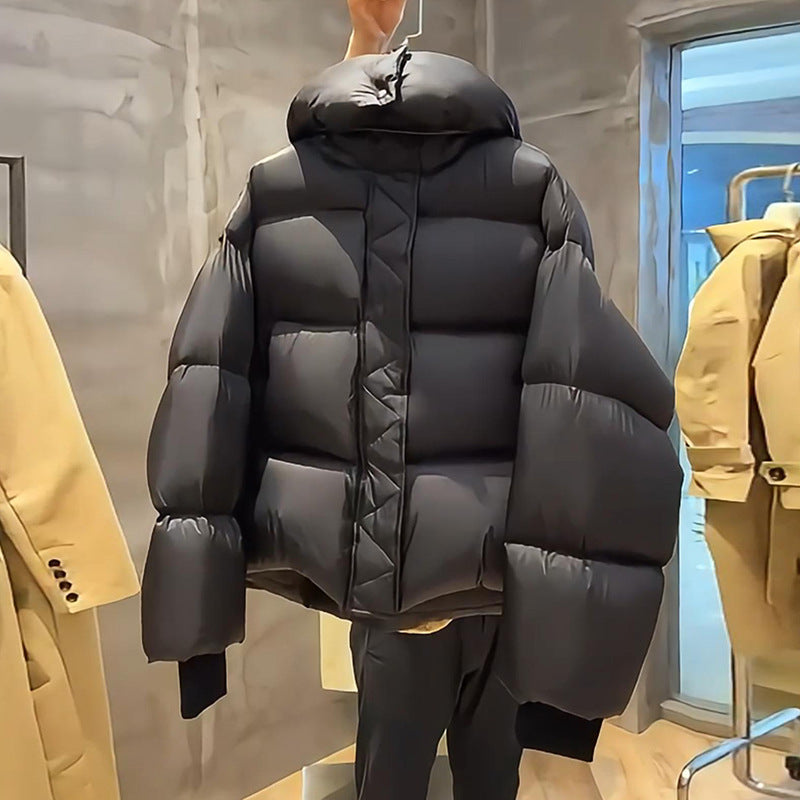 Short Hooded Puffer Down Jacket for Women