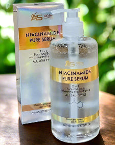 AS Ashley Niacinamide Pure Serum 2in1 Face and Body Whitening and Hydrating All Skin Type 520ml - Debsline.co  -