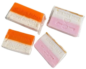 G21 Golden Dust Glass Skin Soap +Duo Kojic Papaya & Honey Oatmeal Soap Whitening Hydrating - Debsline.co  -