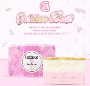 G21 Golden Dust Glass Skin Soap +Duo Kojic Papaya & Honey Oatmeal Soap Whitening Hydrating - Debsline.co  -