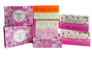 G21 Golden Dust Glass Skin Soap +Duo Kojic Papaya & Honey Oatmeal Soap Whitening Hydrating - Debsline.co  -