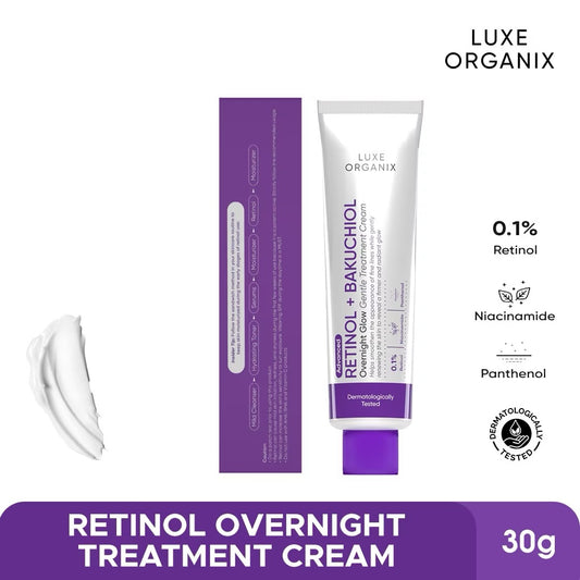 Luxe Organix Retinol Overnight Treatment Skincare Serums Skin Repair debsline.co