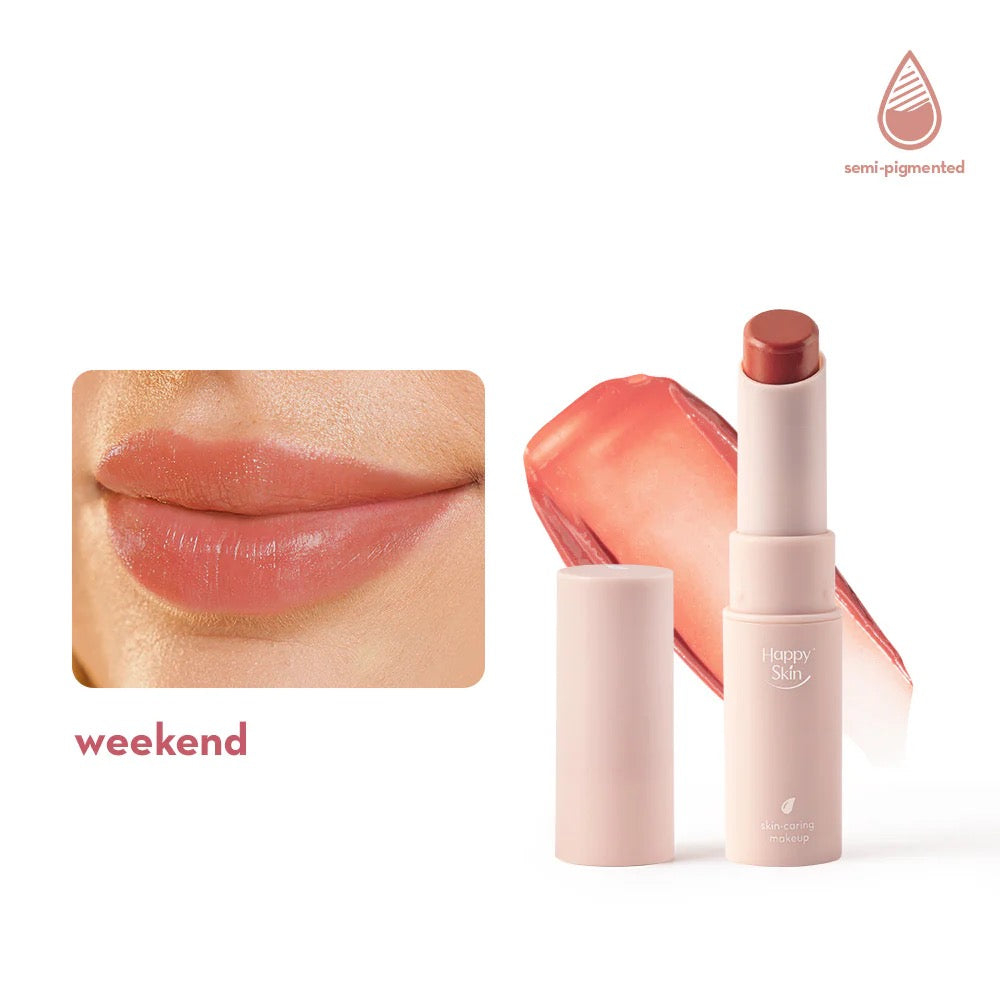 Happy Skin Lip Slip Weightless Balmy Tint 3.5g SPF15 Skin-caring Makeup Lip Care Lipstick weekend debsline.co