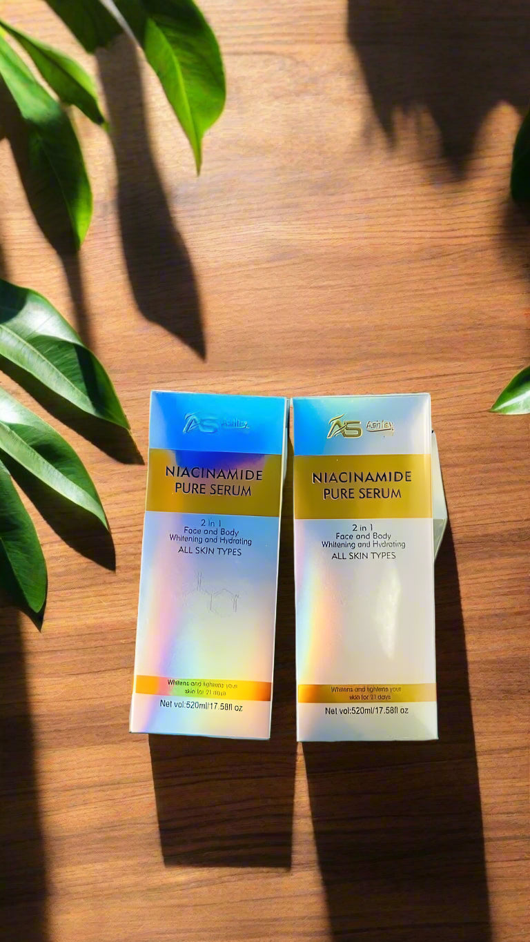 AS Ashley Niacinamide Pure Serum 2en1 Visage et Corps Éclaircissant et Hydratant Tous Types de Peaux 520ml