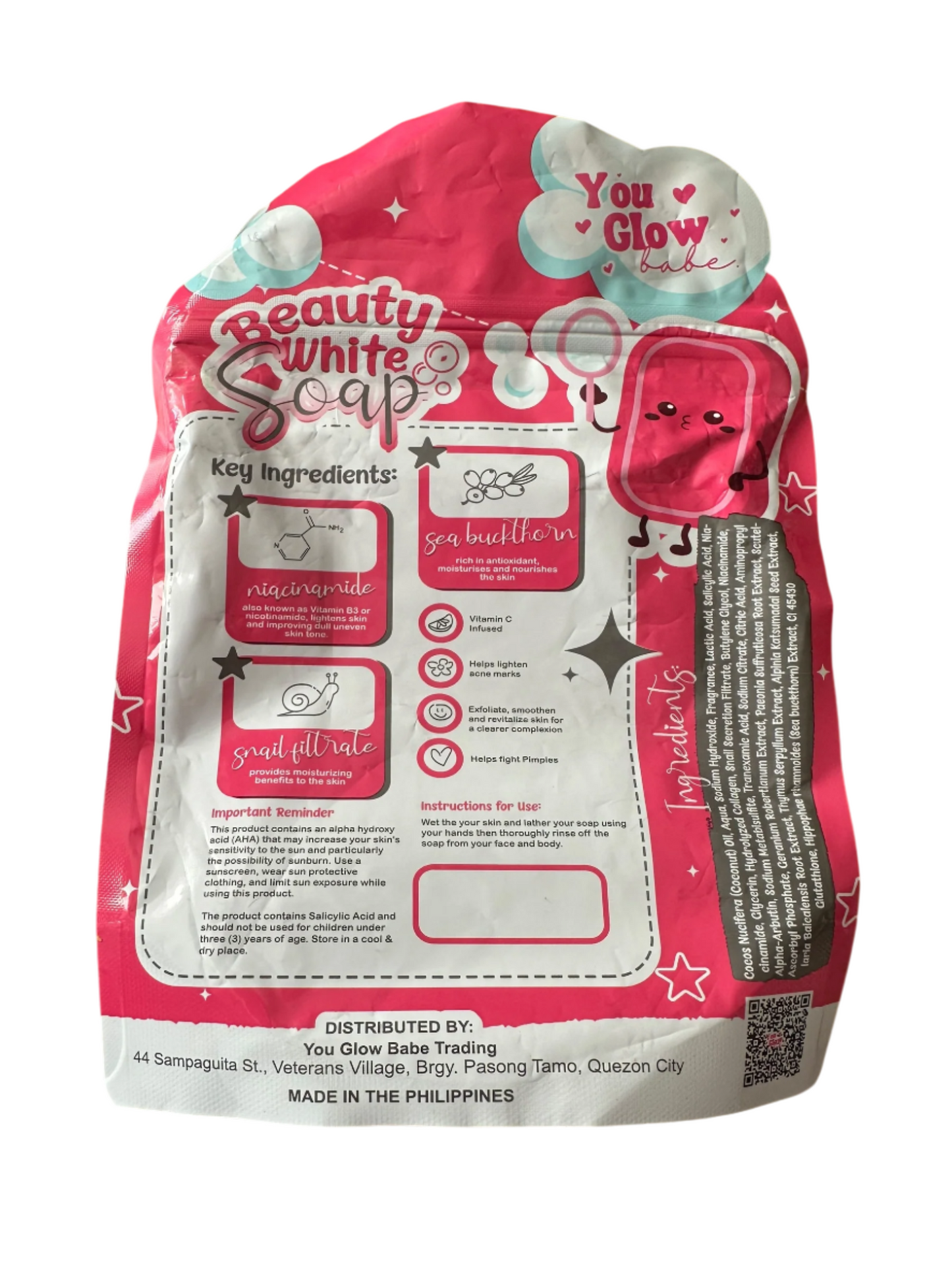 You Glow Babe Beauty White Soap 5pcs x 70g Sea Buckthorn with Snail Extract debsline.co