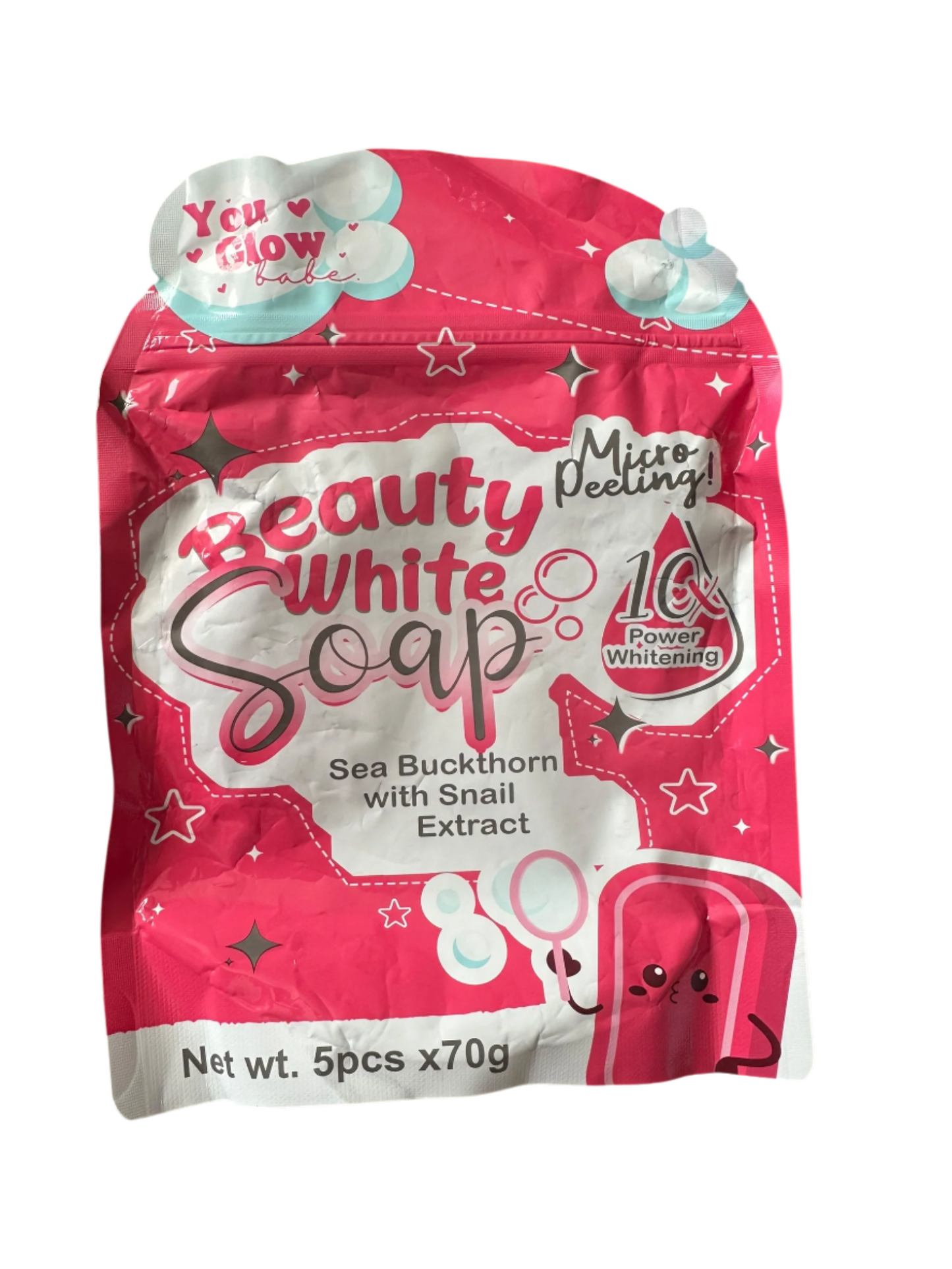 You Glow Babe Beauty White Soap 5pcs x 70g Sea Buckthorn with Snail Extract debsline.co