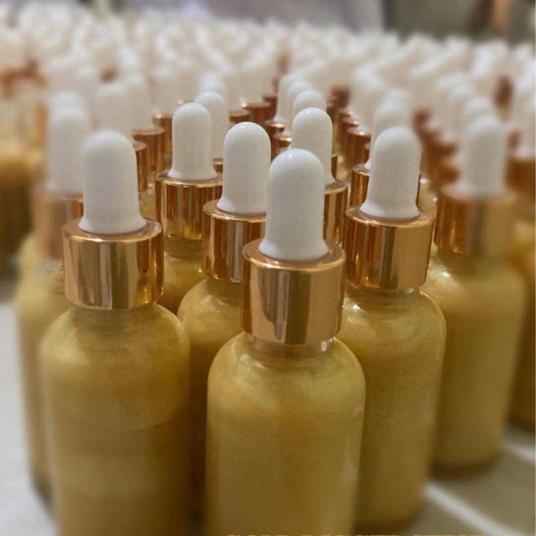 Nathina Skin Gold Digger 24K Gold Serum Lightening Tightening Moisturizing Anti-Aging Anti-Acne Lightweight Moisture Skincare all skin types debsline.co