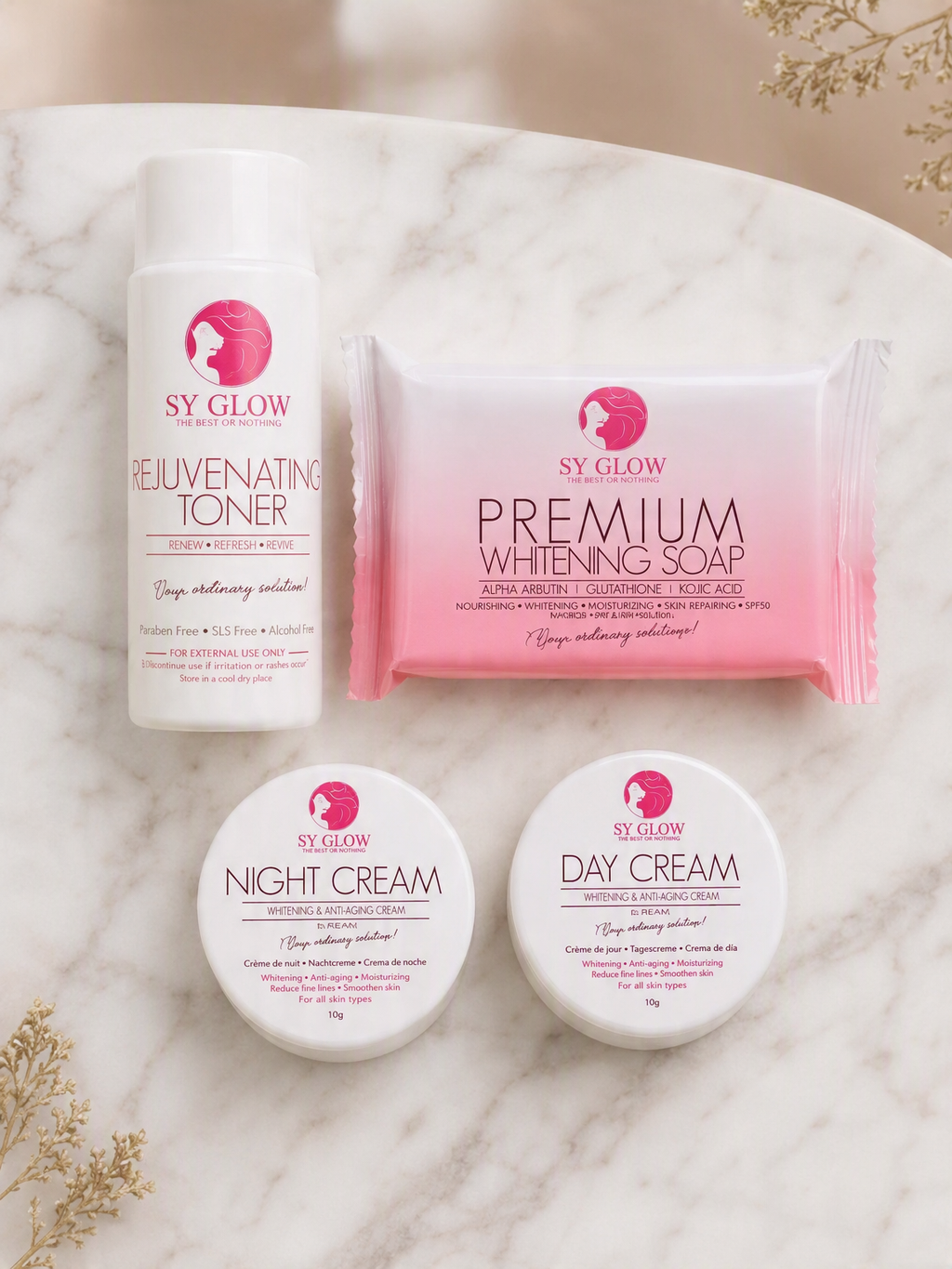 Sy Glow Rejuvenating Set Strahlende Haut Für weißere und rosigere Haut