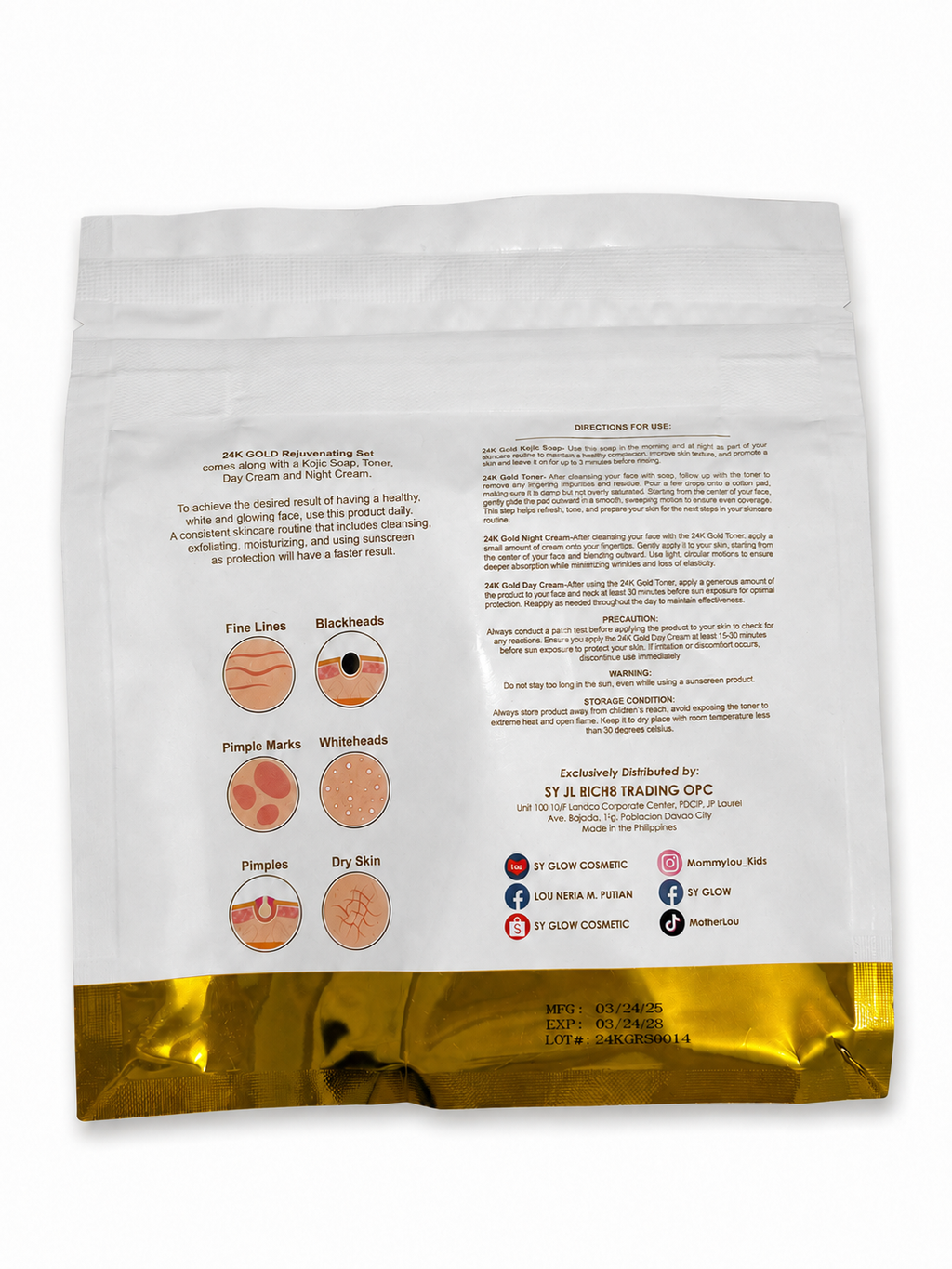 SY Glow 24K Gold Rejuvenating 4in1 Facial Set
