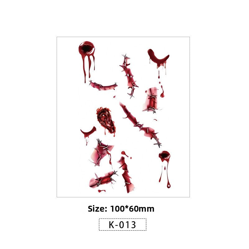 Halloween Scar Tattoo Sticker