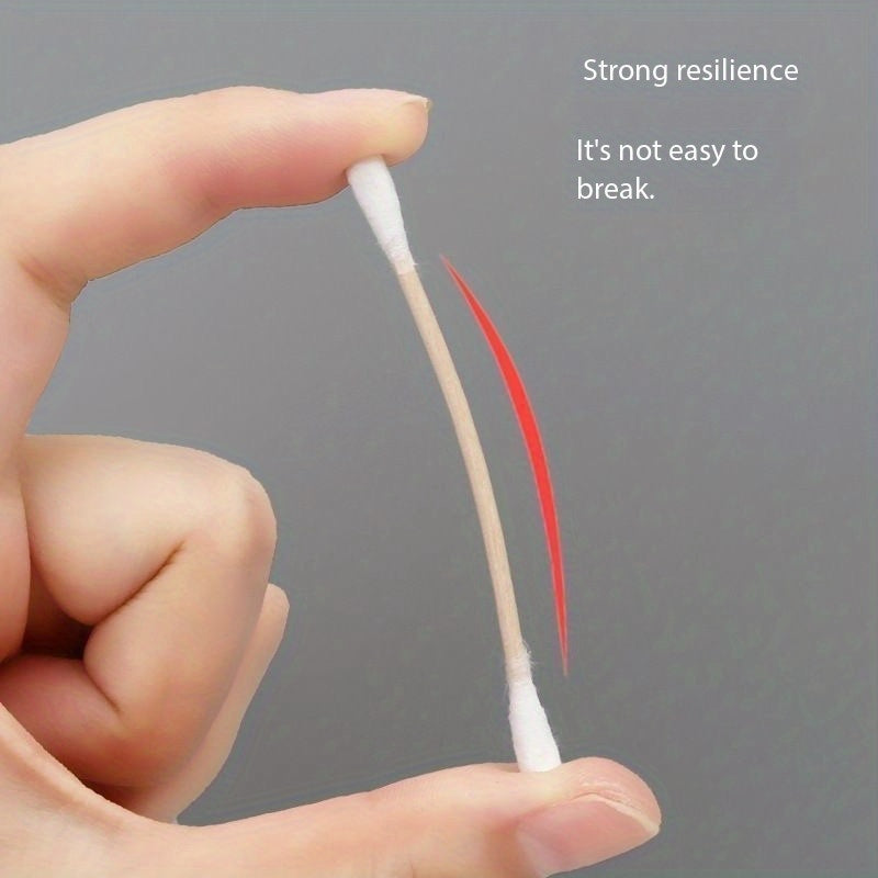 500 Dual-Ended Swabs, Free from Parabens, Suitable for Gentle Ear Cleaning And Makeup Application, Versatile for Various Cleaning And Care Needs.