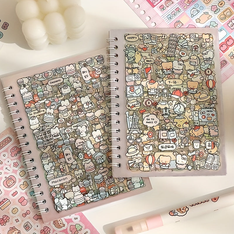2-Book Cute Cartoon Sticker Set | Decorative Scrapbooking Stickers | Multi-Purpose Decals
