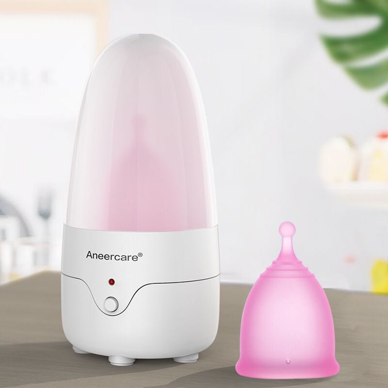 Special disinfection device for menstrual cups