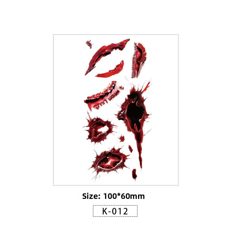 Halloween Scar Tattoo Sticker