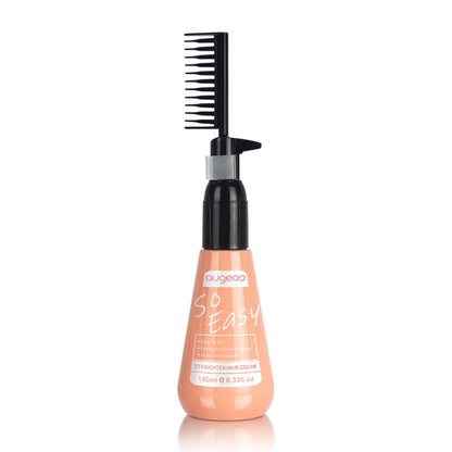 AUGEAS STRAIGHTEN HAIR CREAM SO EASY HAIR CREAM TO USE GENTLE AND AITI-DAMAGE SHINY AND SMOOTH 180ML-Debsline.co