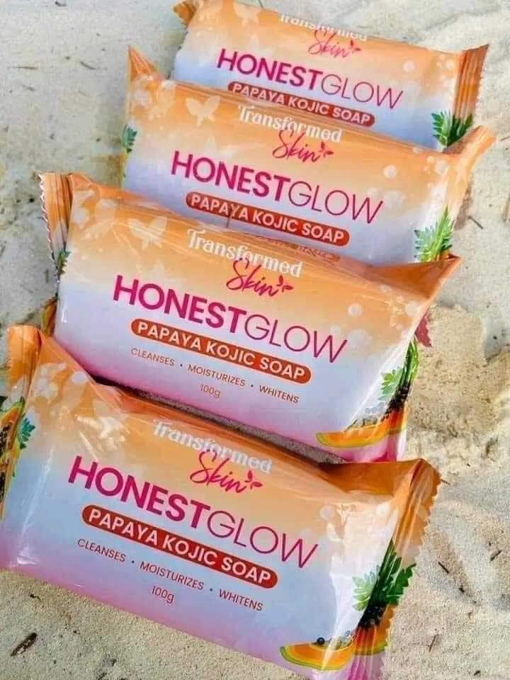 Honest Glow Papaya Kojic Soap Bar 100g or 70g debsline.co