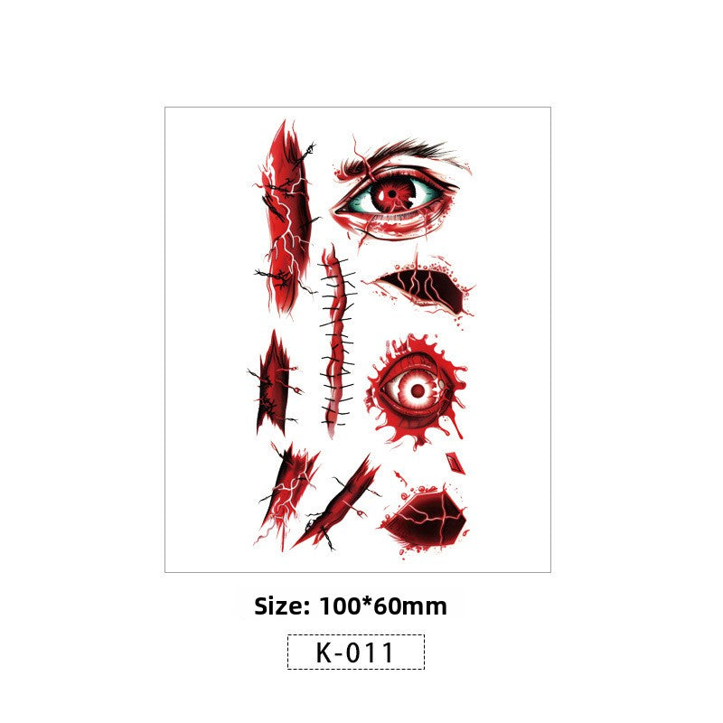 Halloween Scar Tattoo Sticker