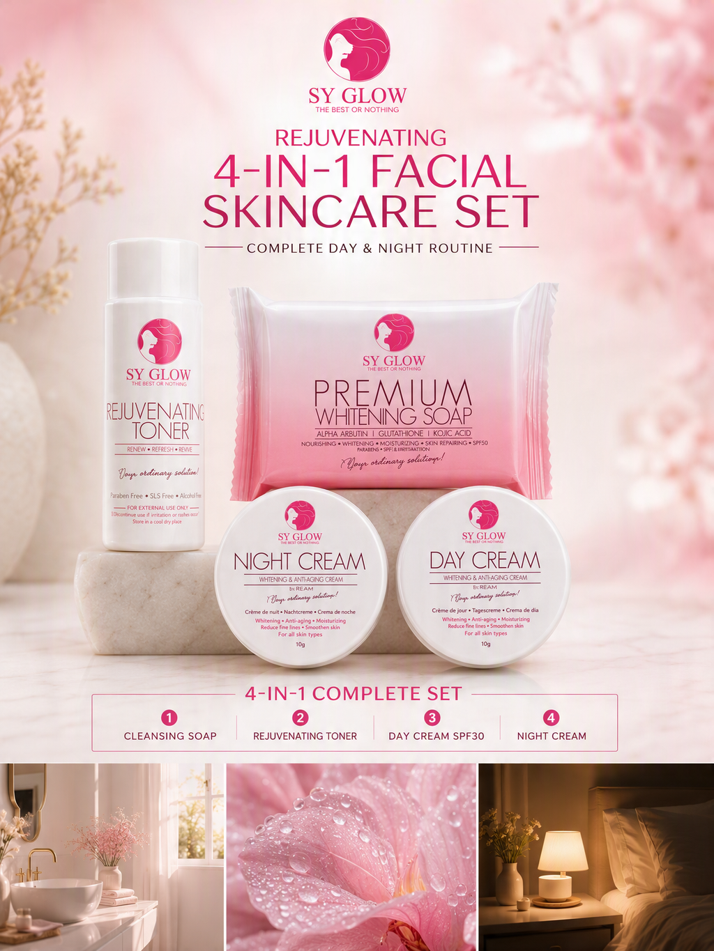 Sy Glow Rejuvenating Set Strahlende Haut Für weißere und rosigere Haut