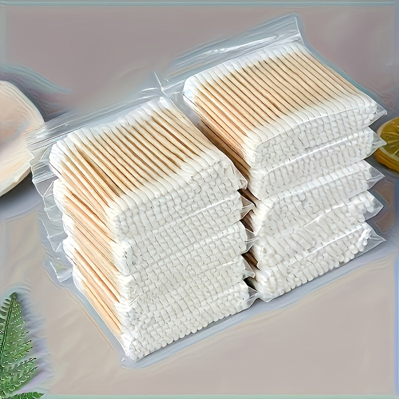 500 Dual-Ended Swabs, Free from Parabens, Suitable for Gentle Ear Cleaning And Makeup Application, Versatile for Various Cleaning And Care Needs.