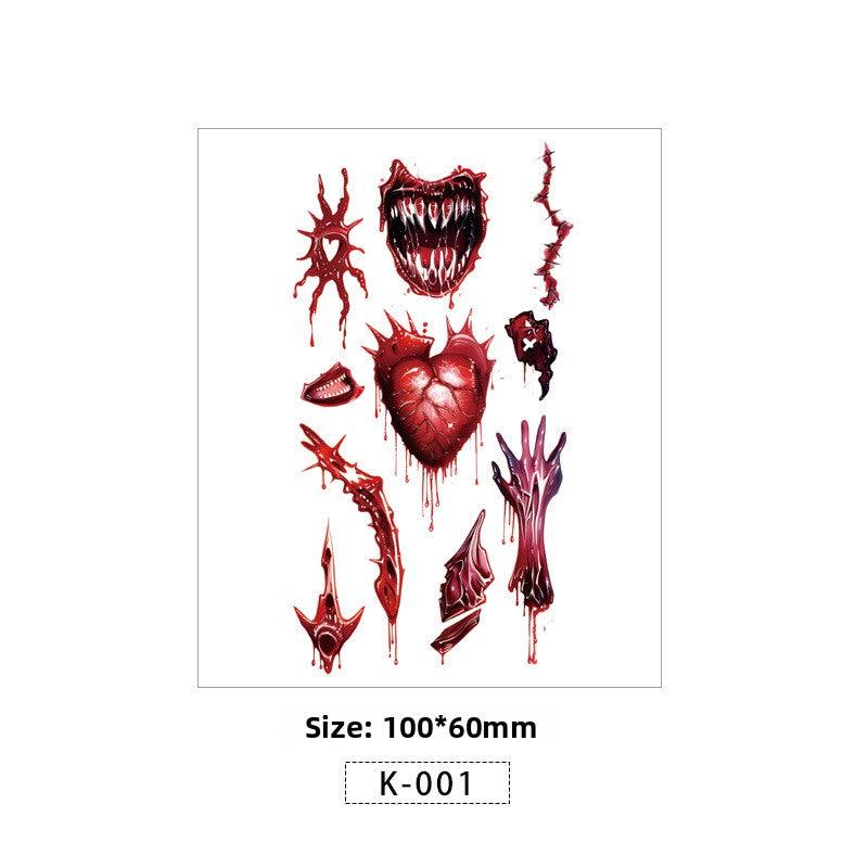 Halloween Scar Tattoo Sticker