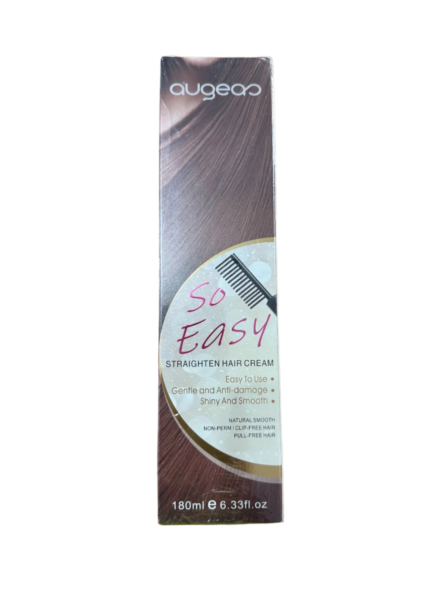 AUGEAS STRAIGHTEN HAIR CREAM SO EASY HAIR CREAM TO USE GENTLE AND AITI-DAMAGE SHINY AND SMOOTH 180ML-Debsline.co