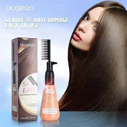 AUGEAS STRAIGHTEN HAIR CREAM SO EASY HAIR CREAM TO USE GENTLE AND AITI-DAMAGE SHINY AND SMOOTH 180ML-Debsline.co