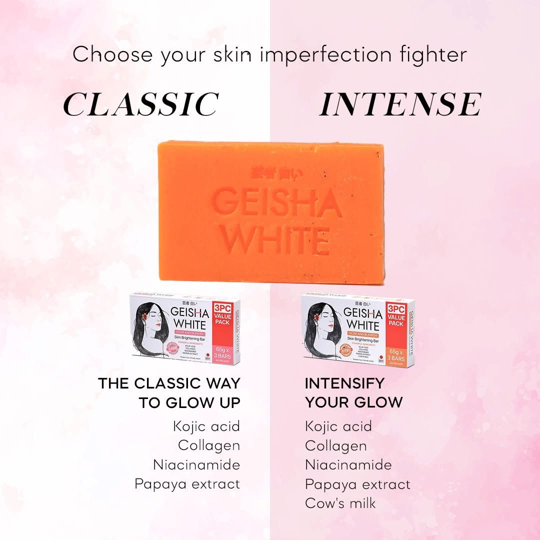 Geisha White Scar and Blemish Skin Brightening Bar 65gx2-Debsline.co