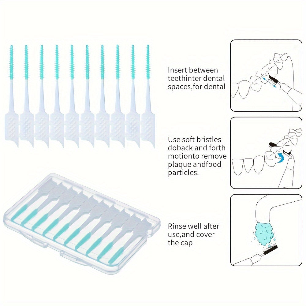 Toothbrush heads with instructions on use and storage.