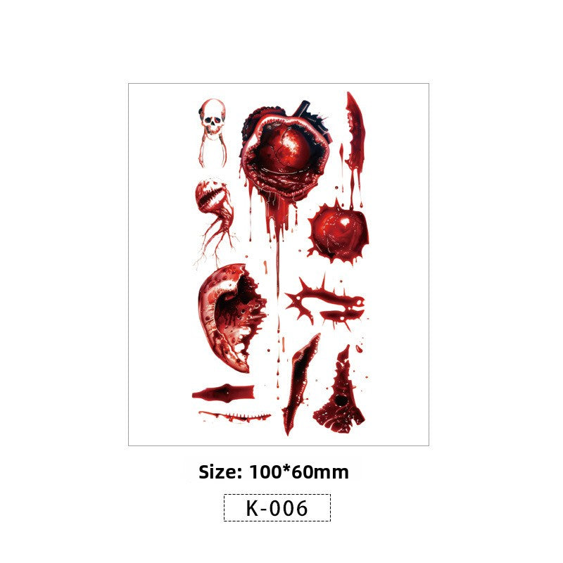 Halloween Scar Tattoo Sticker