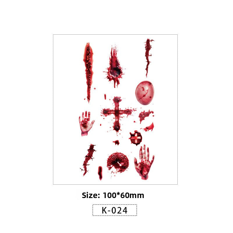 Halloween Scar Tattoo Sticker