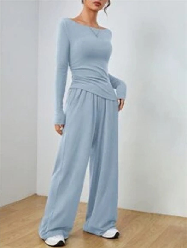 Relaxed Wide-leg Pants Suit