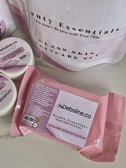 Debsline.co Beauty Essentials Glass Skin Facial Skincare Set 4n1
