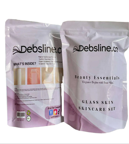 Debsline.co Beauty Essentials Glass Skin Facial Skincare Set 4n1