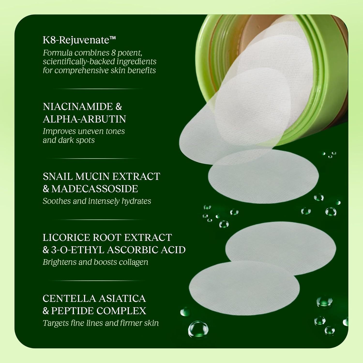 Freckle-removing and cleansing cotton pads