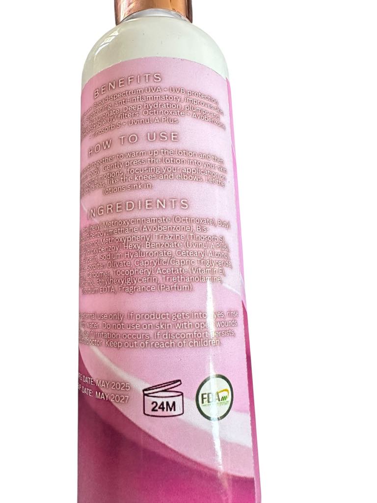 Debsline.co Premium Whitening Body Lotion SPF50 PA++++ Broad-spectrum UVA+UVB Protection 250ml