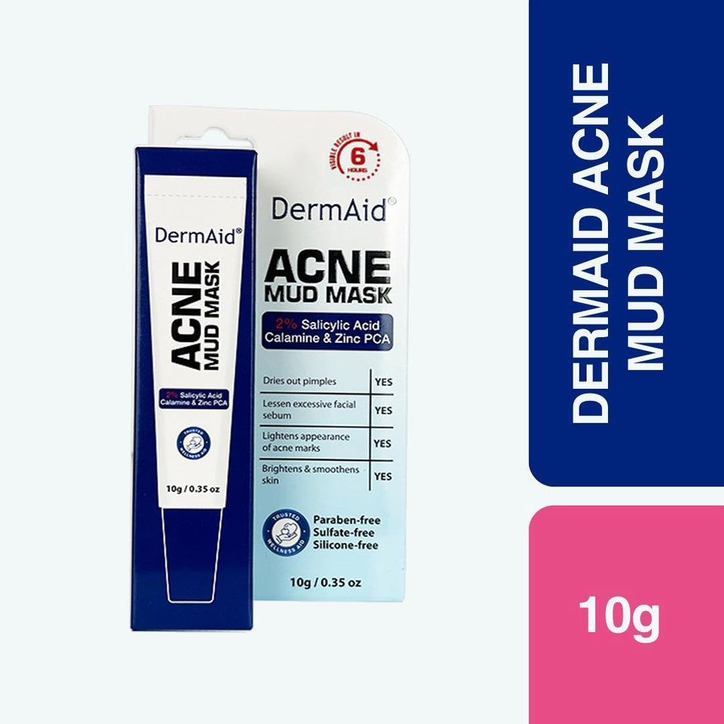 DERMAID Acne Mud Mask 10g 2% Salicylic Acid Calamine and ZINC PCA