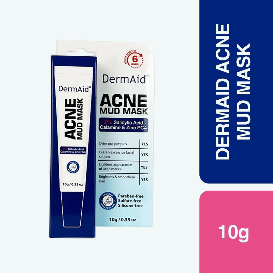 DERMAID Acne Mud Mask 10g 2% Salicylic Acid Calamine and ZINC PCA