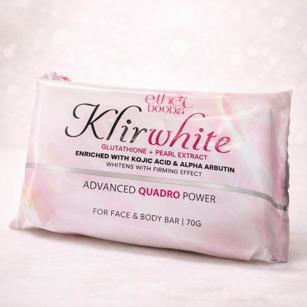 Ethel Booba KlirWhite Gluta + Pearl Extract Brightening Face and Body Bar Soap - 70g 2x