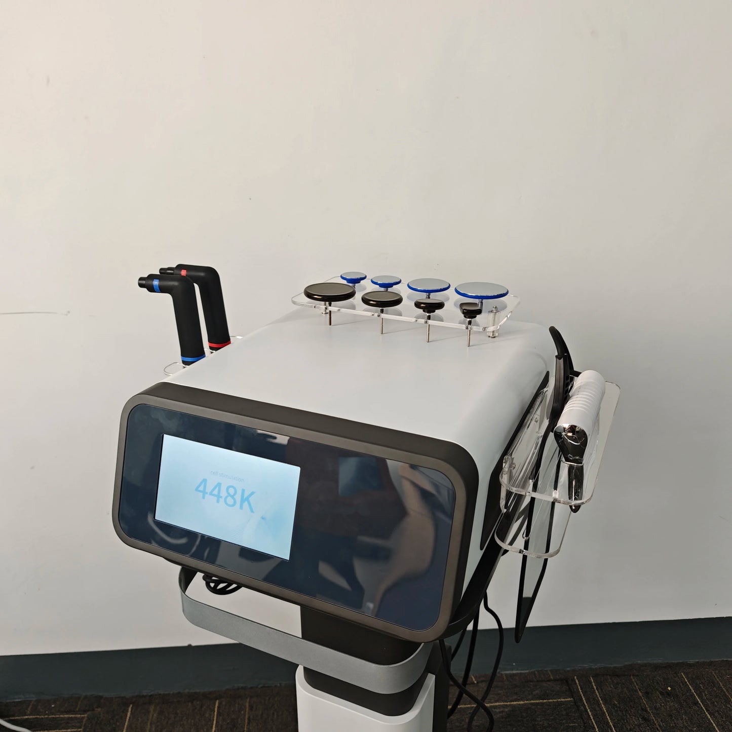 Medical device with digital display on a white background