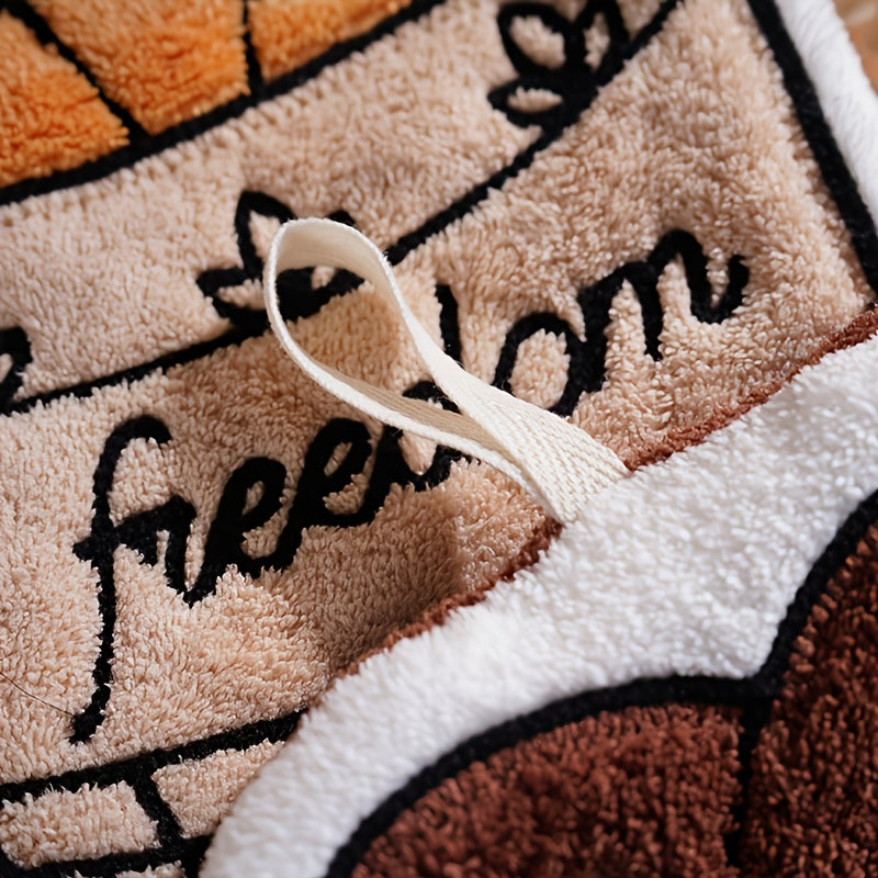 Close-up of a textured surface with 'freedom' text and a white bandage.