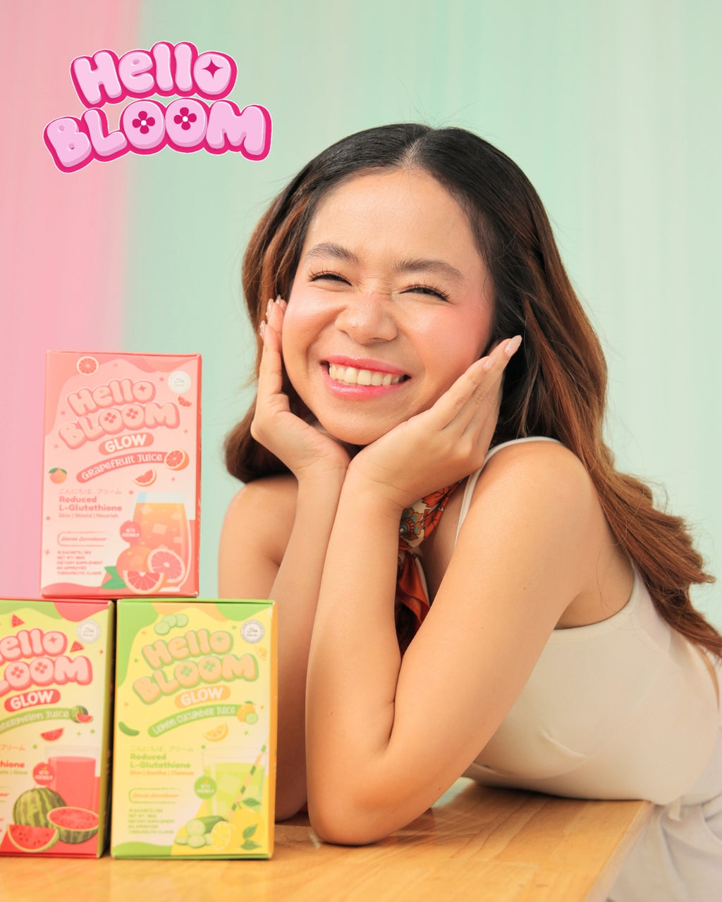 Hello Bloom Gleam, Glow Glam Beauty &amp; Weight Management Drink Pulvermischung 10 Beutel in einer Box