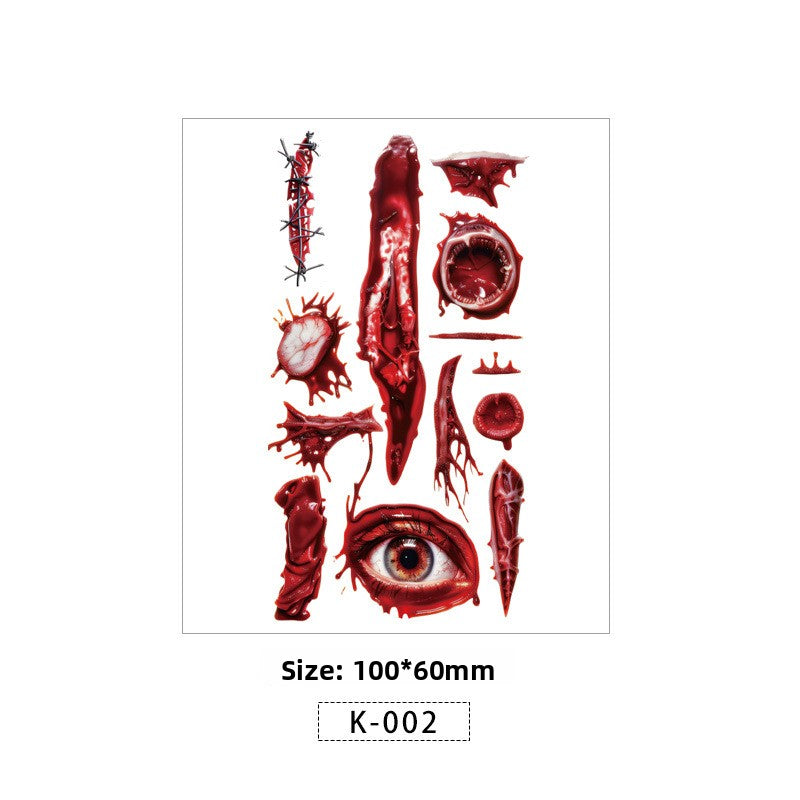 Halloween Scar Tattoo Sticker