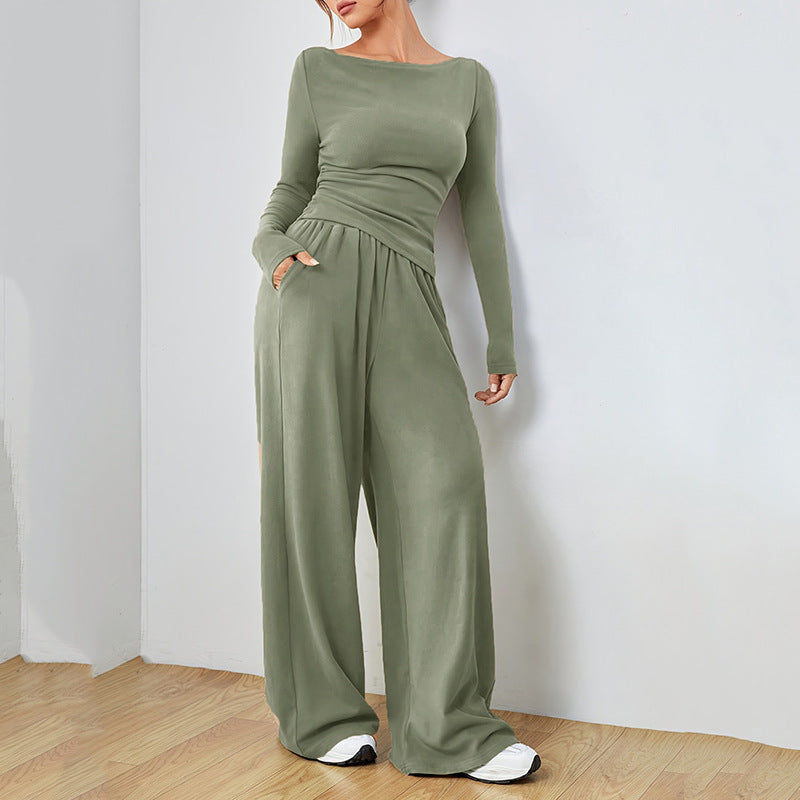 Relaxed Wide-leg Pants Suit