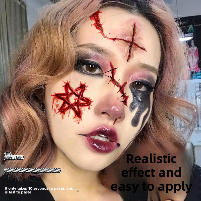 Halloween Scar Tattoo Sticker
