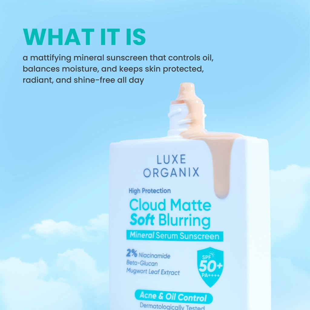 Luxe Organix Cloud Matte or Zero Shine Sunscreens 14g
