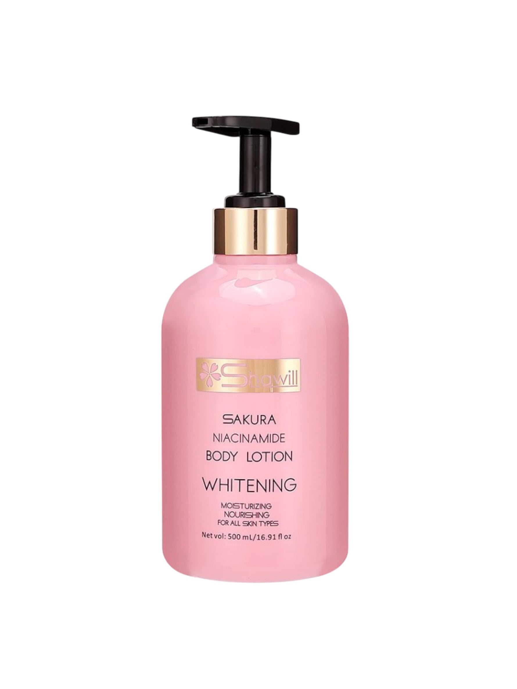 Shawill Make-up Sakura Niacinamide Whitening Body Lotion 500ml For All Skin Type or Shawill SPF15 Whitening Body Lotion 300ml - Debsline.co