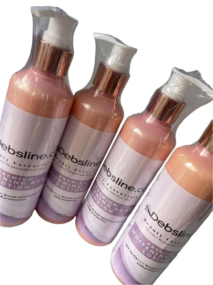 Four Debsline beauty products with a white background