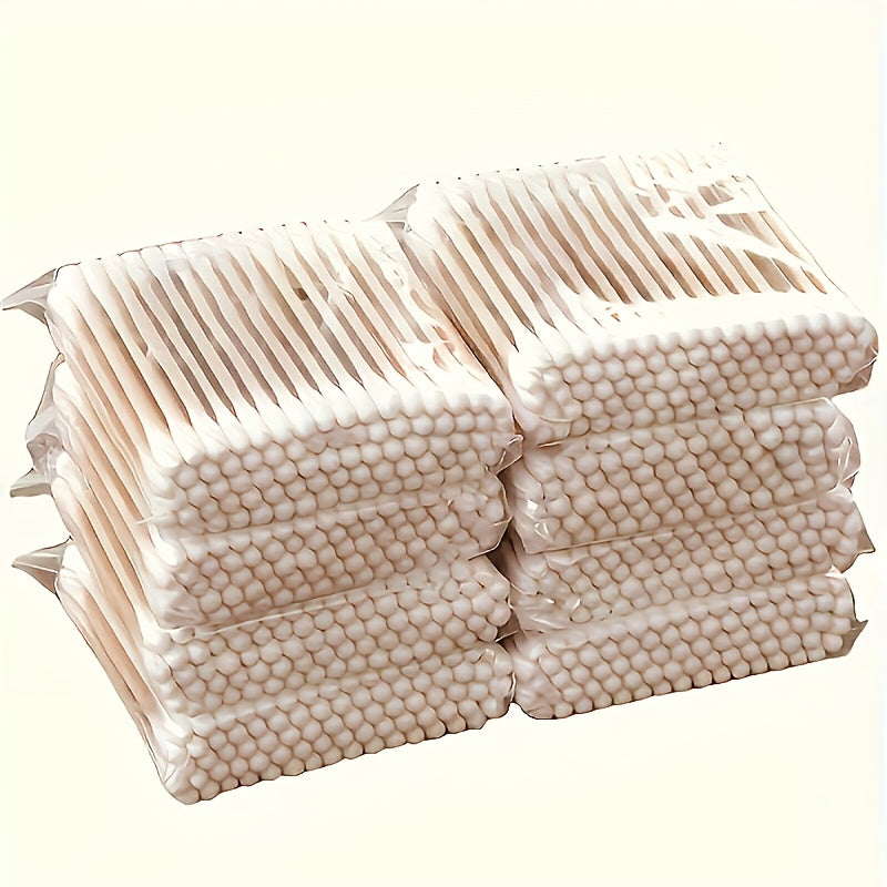 500 Dual-Ended Swabs, Free from Parabens, Suitable for Gentle Ear Cleaning And Makeup Application, Versatile for Various Cleaning And Care Needs.