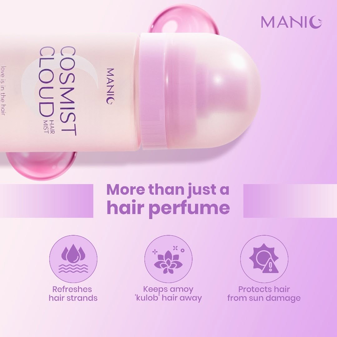 Manic Cosmist Love or Cloud Hair Mist Love is in The Air Softens + Shines 60ml Comfort Haircare Pack Blend